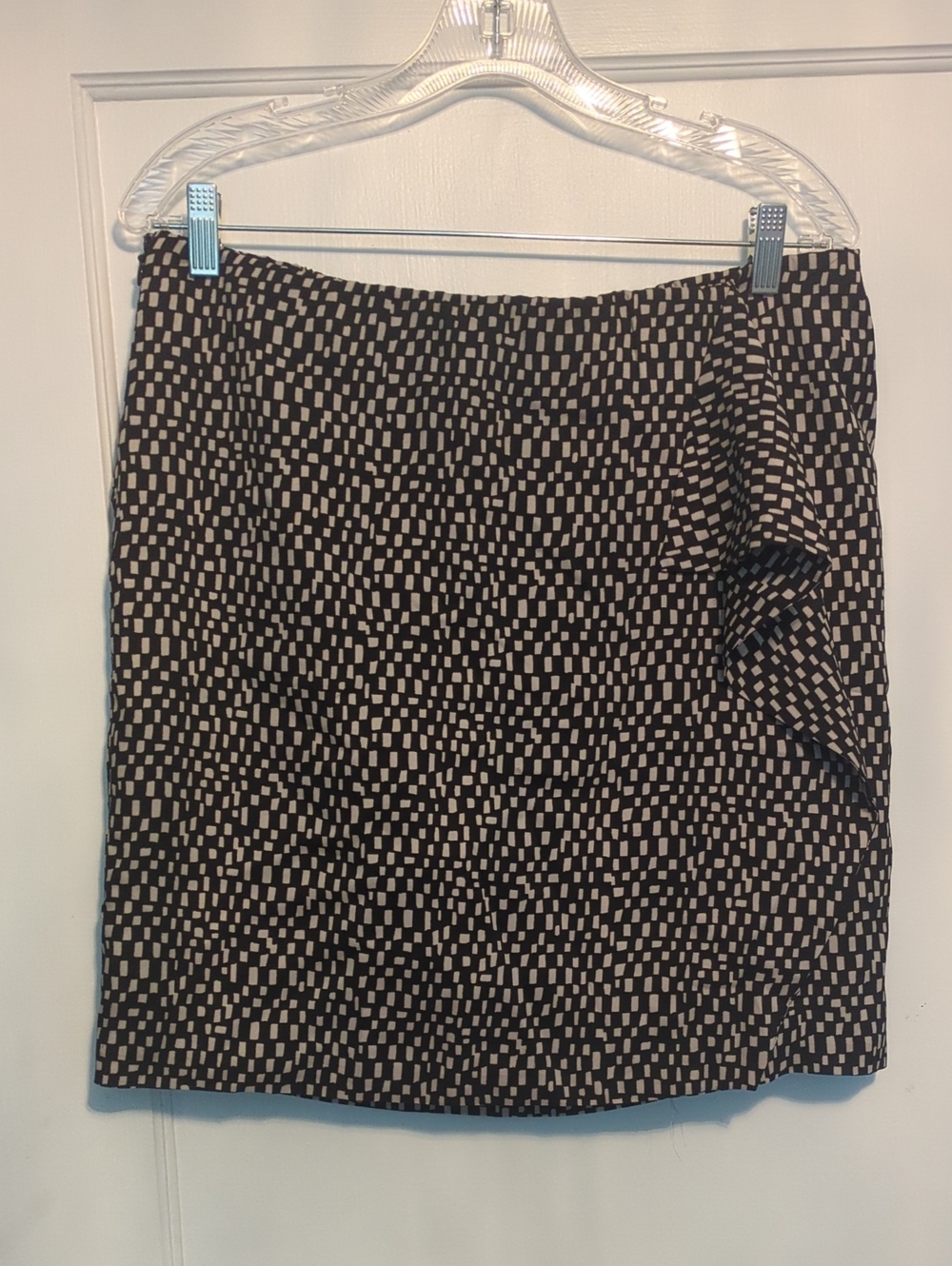 Vince Camuto Abstract Pattern Faux Wrap Skirt